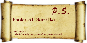 Pankotai Sarolta névjegykártya